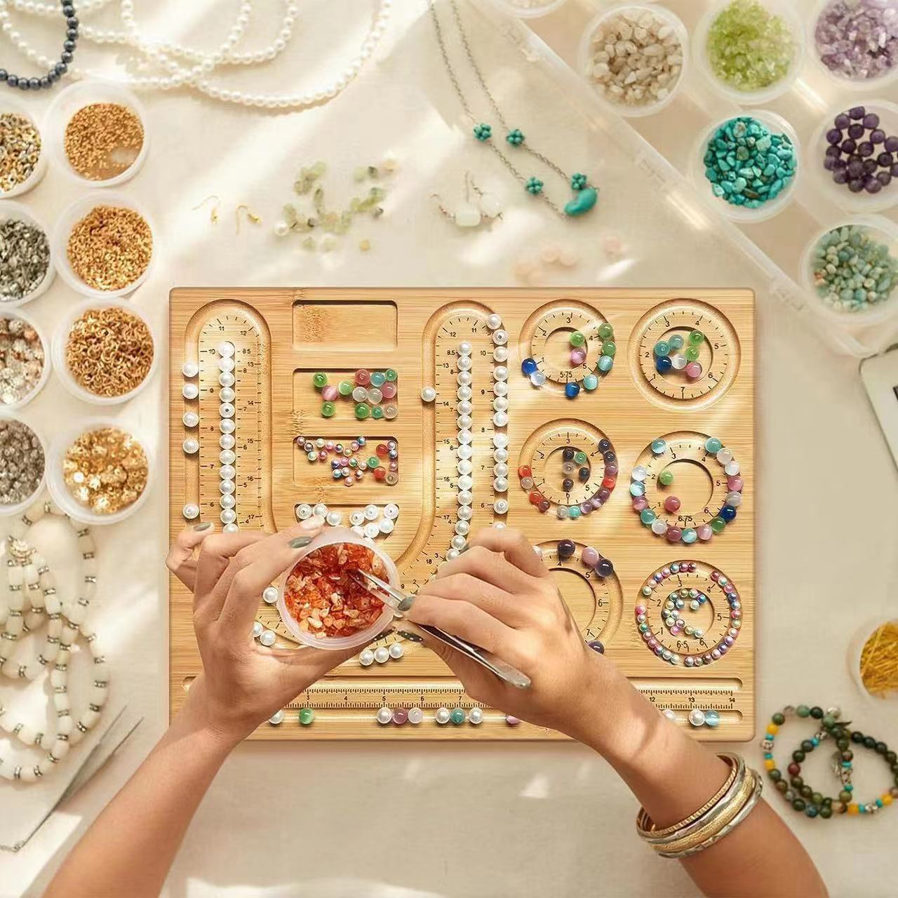 Bandeja de miçangas flocada de - Jewelry Making Board avaliação e preço